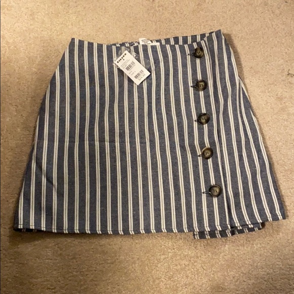 tilly’s striped wrap + button up skirt! - Picture 1 of 5